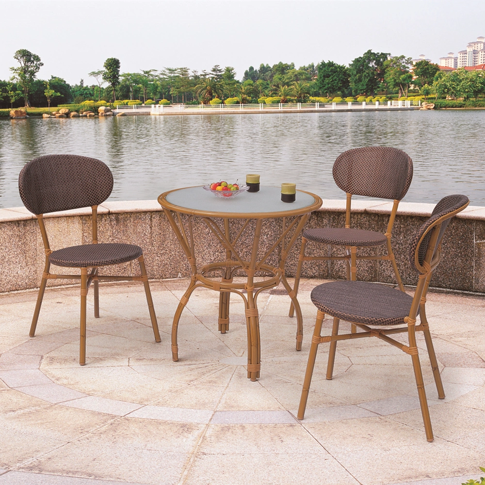 Stacking Vase Shape Aluminum Rattan Accent Furniture